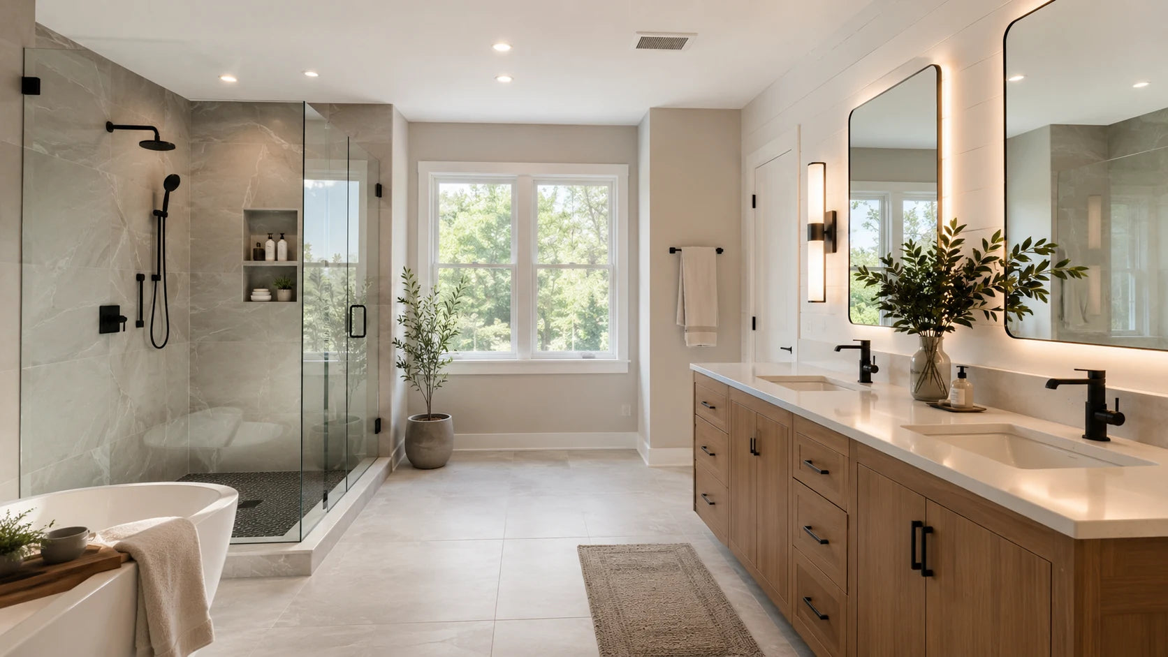 Spa-inspired bathroom remodeling project in South Jersey