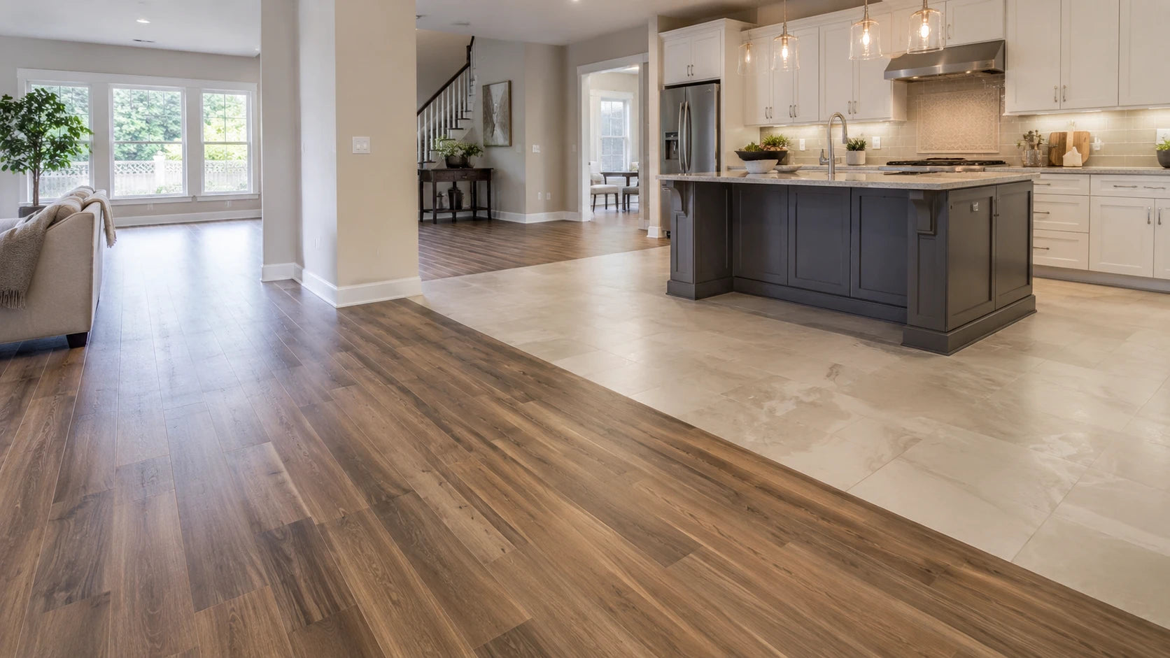 New flooring installed throughout a South Jersey home